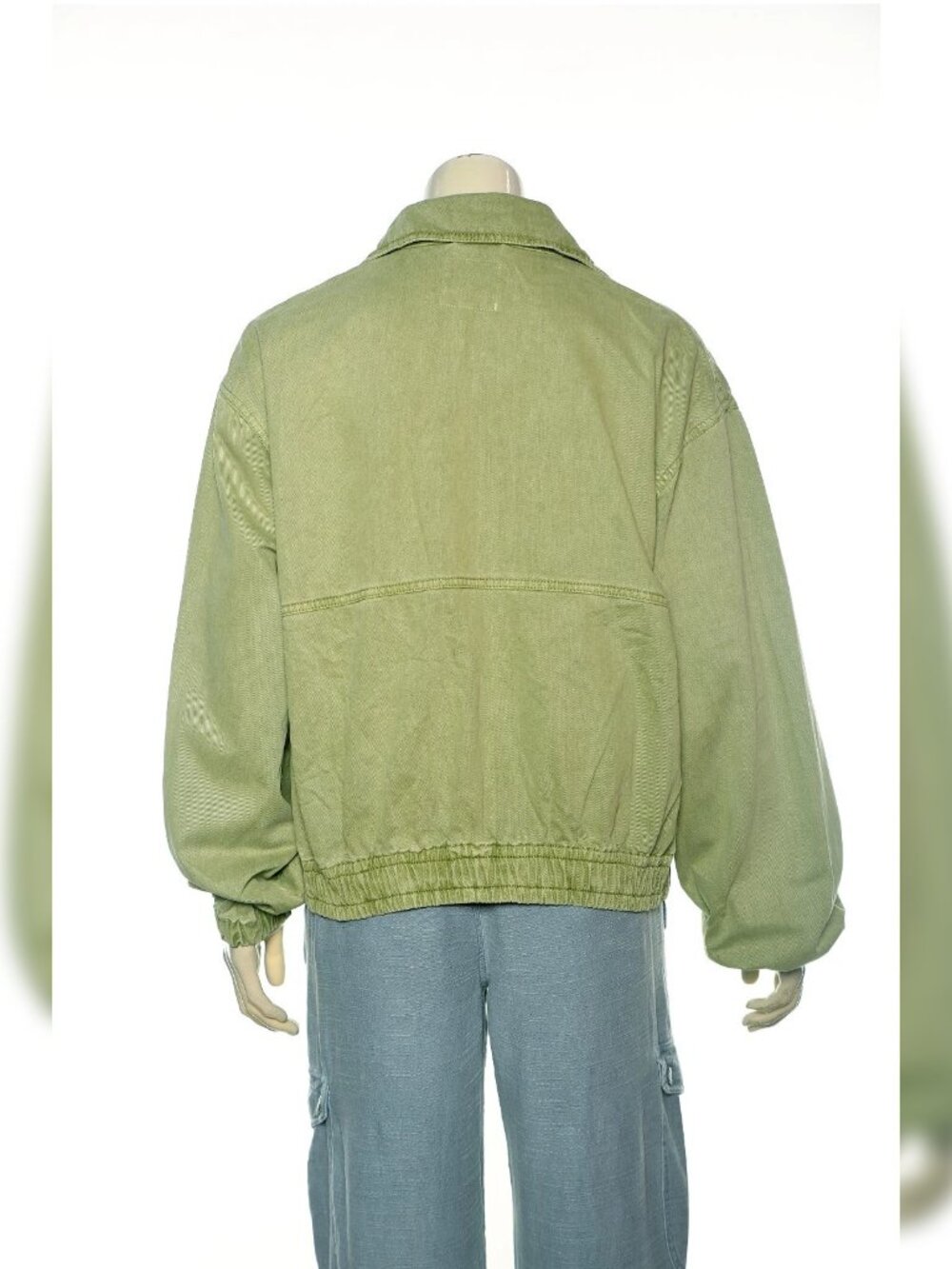 Free People We The Free Birdie Track Jacket S P Women's Green Bomber Coat 46122 - Picture 4 of 6